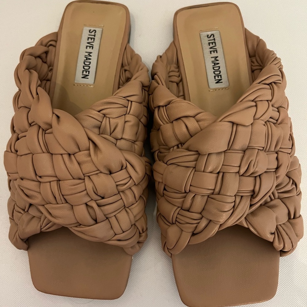 Steve Madden Marina leather slides size 8